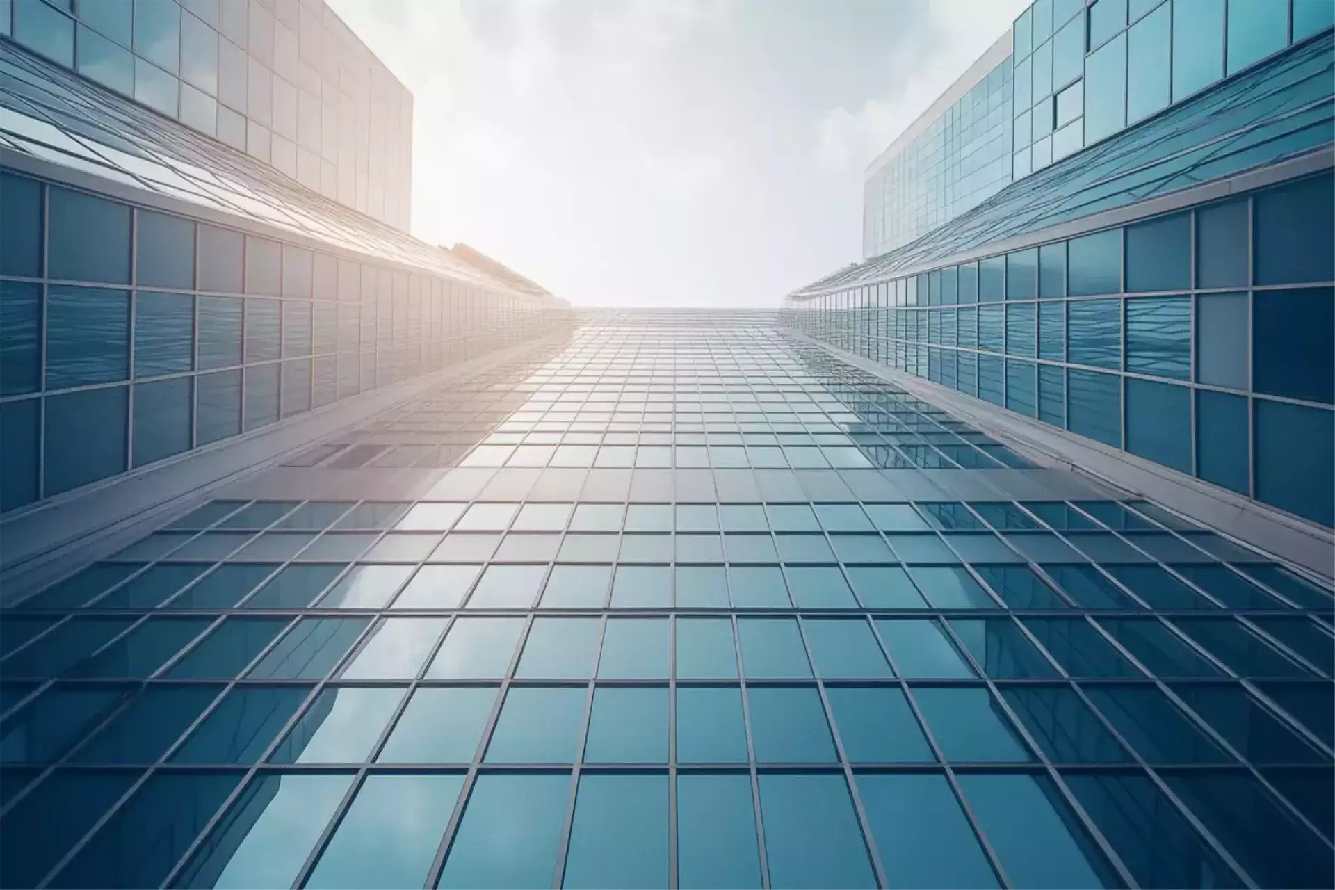business building photograph from below